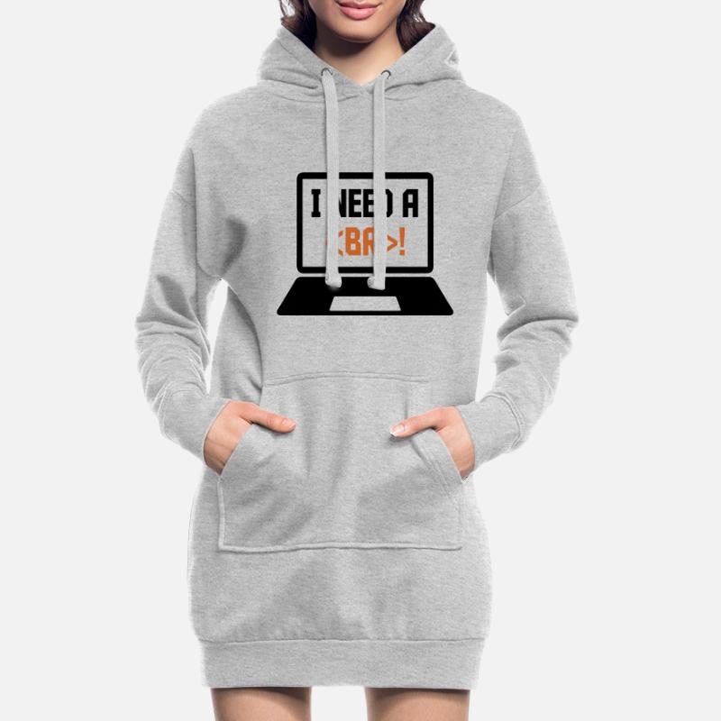 I Need A Break Coding Programming Computer Scienti Hoodie-Kleid
