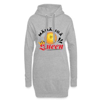 Mamaliga Queen Rumänisches Essen Rumänien - Hoodie-Kleid - Grau meliert - Vorne
