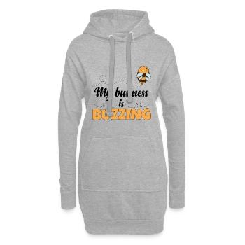 Mon entreprise est en effervescence - Sweat-shirt à capuche long Femme - gris chiné - Devant
