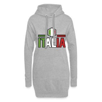 Italie Italien Italien Italie - Sweat-shirt à capuche long Femme - gris chiné - Devant