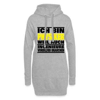 lustiger Spruch Physiker Abschluss Geschenk Idee - Hoodie-Kleid - Grau meliert - Vorne