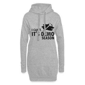 Hausabriss und Renovierungs Design - Hoodie-Kleid - Grau meliert - Vorne