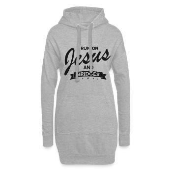 Kieferorthopädietechniker und Dentallabor - Hoodie-Kleid - Grau meliert - Vorne