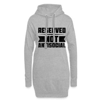 Zurückhaltende, nicht asoziale Sprüche für Introvertierte - Hoodie-Kleid - Grau meliert - Vorne