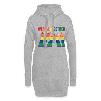 We Rise Together Bisexual Gay Trans Queer Lgbtq Ra - Hoodie-Kleid - Grau meliert - Vorne