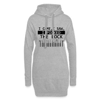 Technicien de verrouillage de serrure Schlossdienst Design - Sweat-shirt à capuche long Femme - gris chiné - Devant