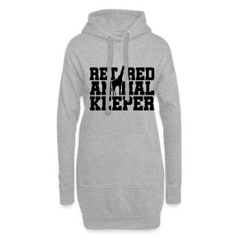 Retired Animal Keeper Animal Lover Zoologist Zoo K - Hoodie-Kleid - Grau meliert - Vorne