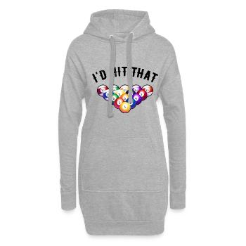 Id Hit That Billard Player Pool Billard Snooker Po - Hoodie Dress - heather grey - Front