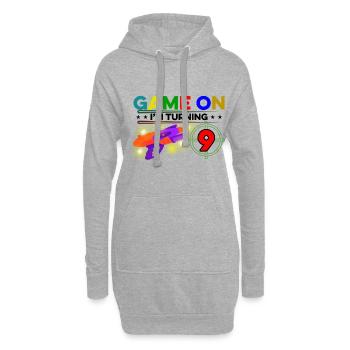 Game On I'm Turning Nine Lasertag Player Lasergame - Hoodie-Kleid - Grau meliert - Vorne