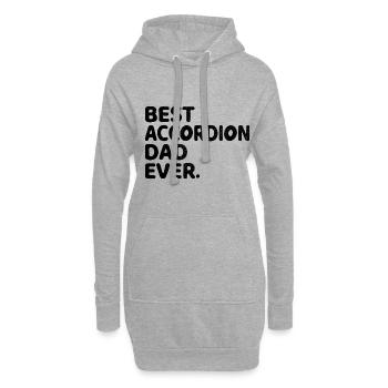 Meilleur Accordéon Papa Jamais Accordéons Accordéoniste Mu - Sweat-shirt à capuche long Femme - gris chiné - Devant