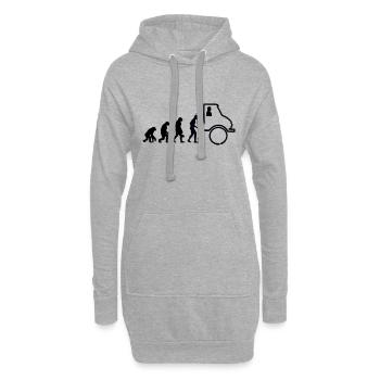 Unimog Evolution - Offroad - Farben editierbar - Hoodie-Kleid - Grau meliert - Vorne