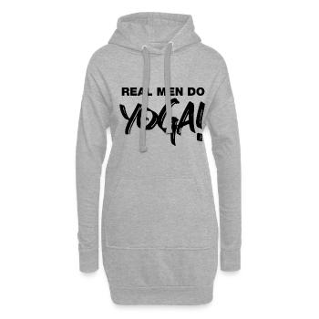 Männer Yoga - Hoodie-Kleid - Grau meliert - Vorne