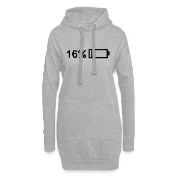 Endlich 16! Happy 16! Sweet 16! - Hoodie-Kleid - Grau meliert - Vorne