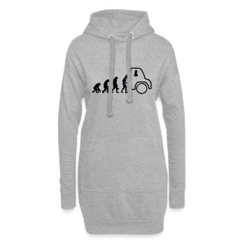 Unimog Evolution - Offroad - Farben editierbar - Hoodie-Kleid - Grau meliert - Vorne