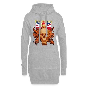 Heavy Metal britannique - Sweat-shirt à capuche long Femme - gris chiné - Devant