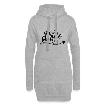 Braut - Bride - JGA - Heirat - Hoodie-Kleid - Grau meliert - Vorne