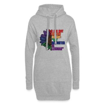 Ma fille est lesbienne - Sweat-shirt à capuche long Femme - gris chiné - Devant
