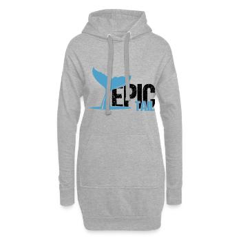 Conception de baleines pour les baleines et les rorquals bleus ou les bélugas - Sweat-shirt à capuche long Femme - gris chiné - Devant