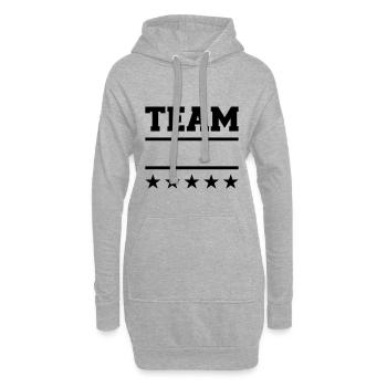 Team - Hoodie-Kleid - Grau meliert - Vorne