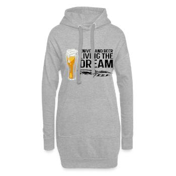 Vater und Messerasmmler Messerfan Papa Design - Hoodie-Kleid - Grau meliert - Vorne