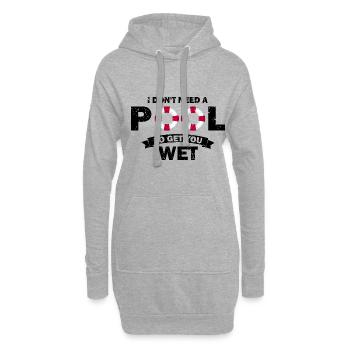 Pool Guy Design für Poolboy und Poolreiniger - Hoodie-Kleid - Grau meliert - Vorne