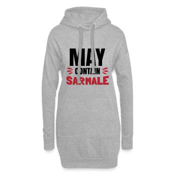 Kann Sarmale enthalten - Hoodie-Kleid - Grau meliert - Vorne