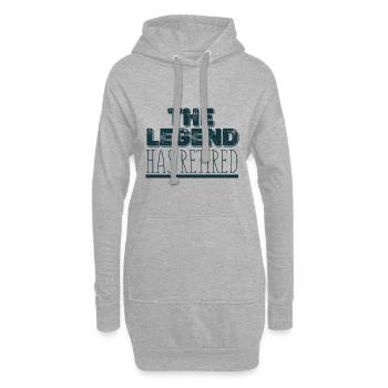 Retraite - Pension - Sweat-shirt à capuche long Femme - gris chiné - Devant