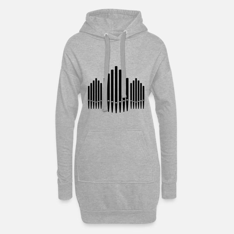 Orgel - Hoodie-Kleid - Grau meliert