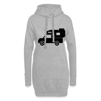 Pickup Camper Residential Cabin Settling Cabin Rv - Hoodie Dress - heather grey - Front