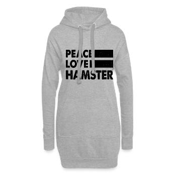 Peace Love Hamster Animal Owner Hamster Lover Pet - Hoodie-Kleid - Grau meliert - Vorne