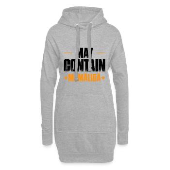 Peut contenir Mamaliga - Sweat-shirt à capuche long Femme - gris chiné - Devant