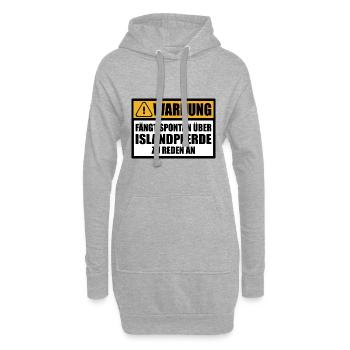 Islandpferdefreunde Islandpferd Sprüche lustige - Hoodie-Kleid - Grau meliert - Vorne