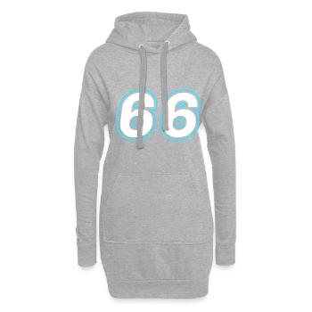 66 number symbol - Hoodie Dress - heather grey - Front