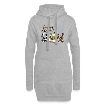 Noël Bonhomme de neige, Laisse neiger , Bonhomme de neige cadeau - Sweat-shirt à capuche long Femme - gris chiné - Devant