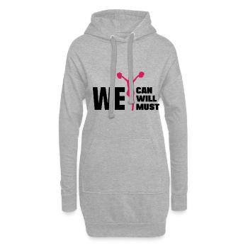 We Can Will Must Gymnast Cheerleader Cheerdancing - Hoodie-Kleid - Grau meliert - Vorne