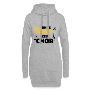 Chor - Hoodie-Kleid - Grau meliert - Vorne