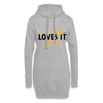 Königspython Design für Schlangen Liebhaber - Hoodie-Kleid - Grau meliert - Vorne