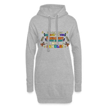 1 Grade School Child Back to School Kindergarten Kita E - Hoodie Dress - heather grey - Front