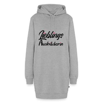 Ausbilderin Lieblings Abschiedsgeschenk Danke - Hoodie-Kleid - Grau meliert - Vorne