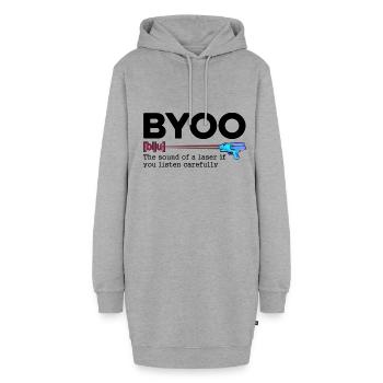 Byoo The Sound Of Laser If You Listen Lasertag Pla - Hoodie-Kleid - Grau meliert - Vorne