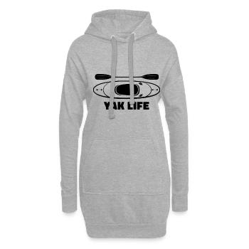 Yak Life Graphic Kayaking Kayak Canoe Rowing Rower - Hoodie-Kleid - Grau meliert - Vorne