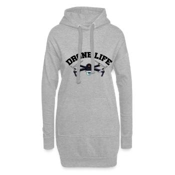 Drone Life Graphic Drone Flying Quadcopter Pilot R - Hoodie Dress - heather grey - Front