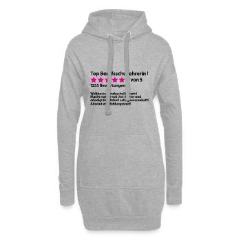 Abschiedsgeschenk Berufsschullehrerin zum Abschied - Hoodie-Kleid - Grau meliert - Vorne