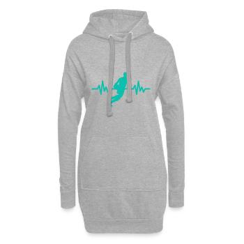 Haertbeat Basketball - USA - Team Sport - Hoops - Hoodie-Kleid - Grau meliert - Vorne