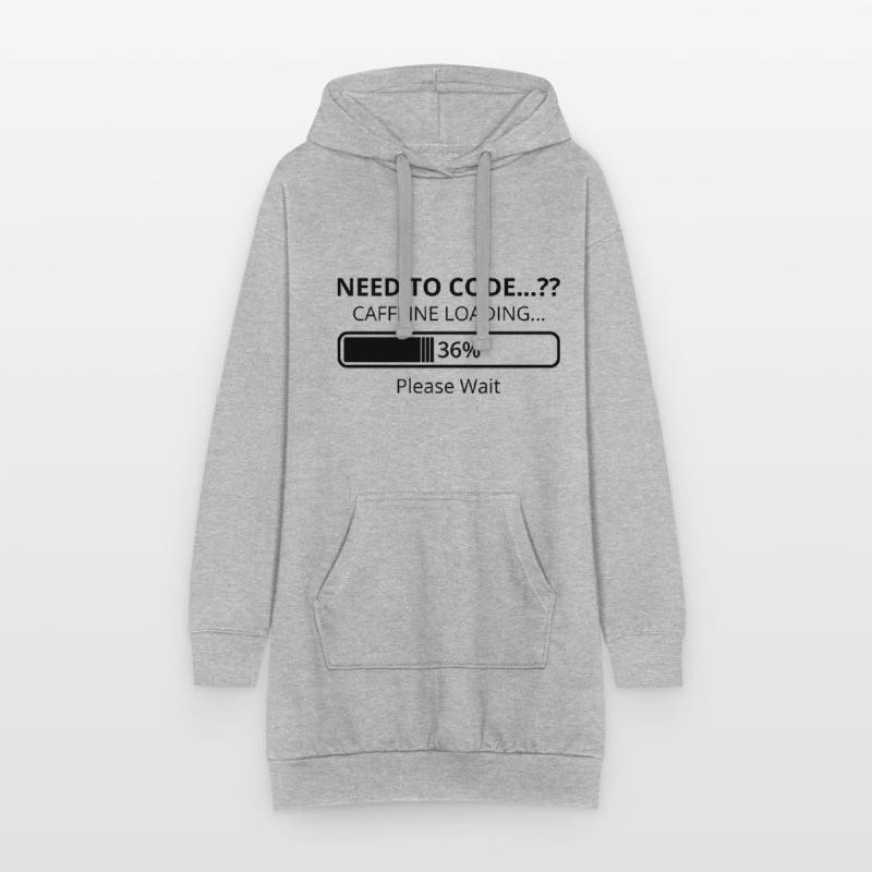 Need To Code Caffeine Loading Please Wait Develope Hoodie-Kleid