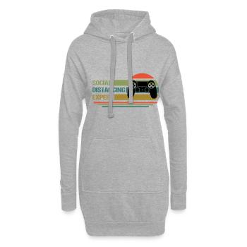 Social Distancing Expert Video Game Player Gaming - Hoodie-Kleid - Grau meliert - Vorne