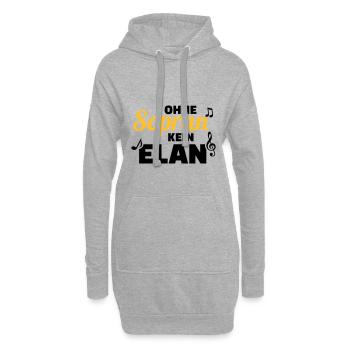 Chor - Hoodie-Kleid - Grau meliert - Vorne