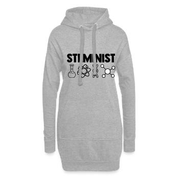 Steminist Software Developer Coder Nerd Conmputer - Hoodie-Kleid - Grau meliert - Vorne