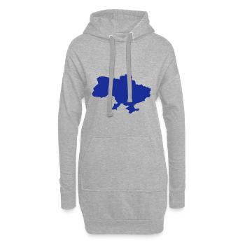 Ukraine - Hoodie Dress - heather grey - Front