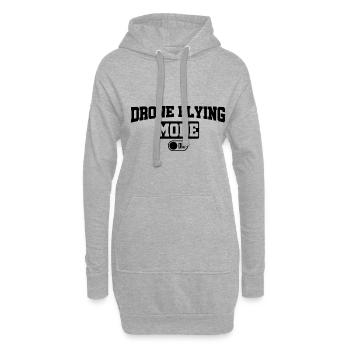 Drone Flying Mode On Drone Flying Quadcopter RC Pi - Hoodie Dress - heather grey - Front